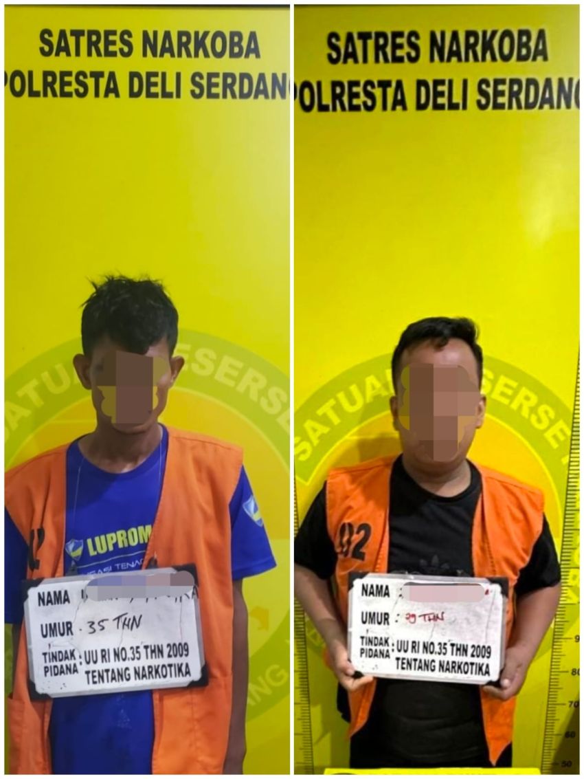 Jual Sabu, Dua Warga Tanjung Morawa Ditangkap Satres Narkoba Polresta Deli Serdang