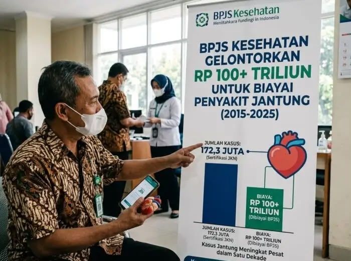 BPJS Gelontorkan Rp100 Triliun Lebih untuk Biayai Penyakit Jantung&nbsp;