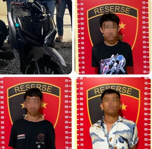 TIM URC POLRESTA DELI SERDANG AMANKAN TIGA TERSANGKA CURAT, SATU PELAKU MASIH DIBURU