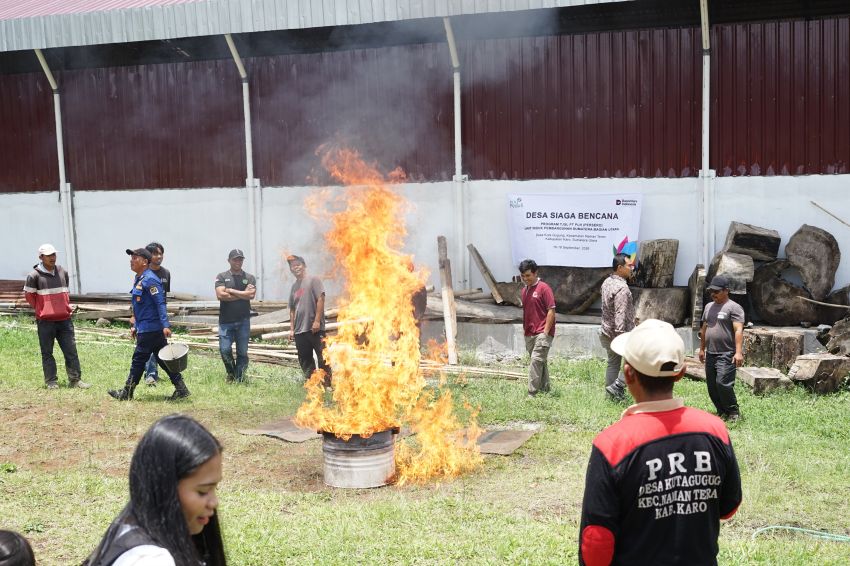 Antisipasi Erupsi Gunung Sinabung, PLN UIP SBU Gelar Simulasi Penyelamatan Dan Tuntaskan Peta Jalur Evakuasi di Kuta Gugung
