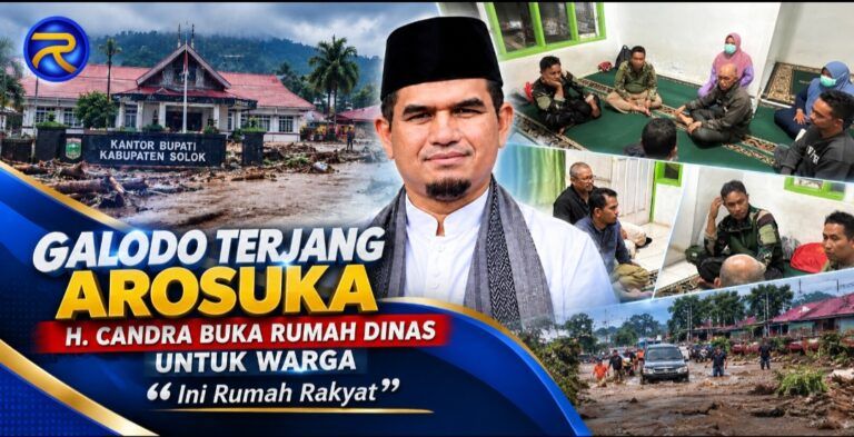 Galodo Terjang Kompleks Perkantoran Pemerintah Kabupaten Solok.