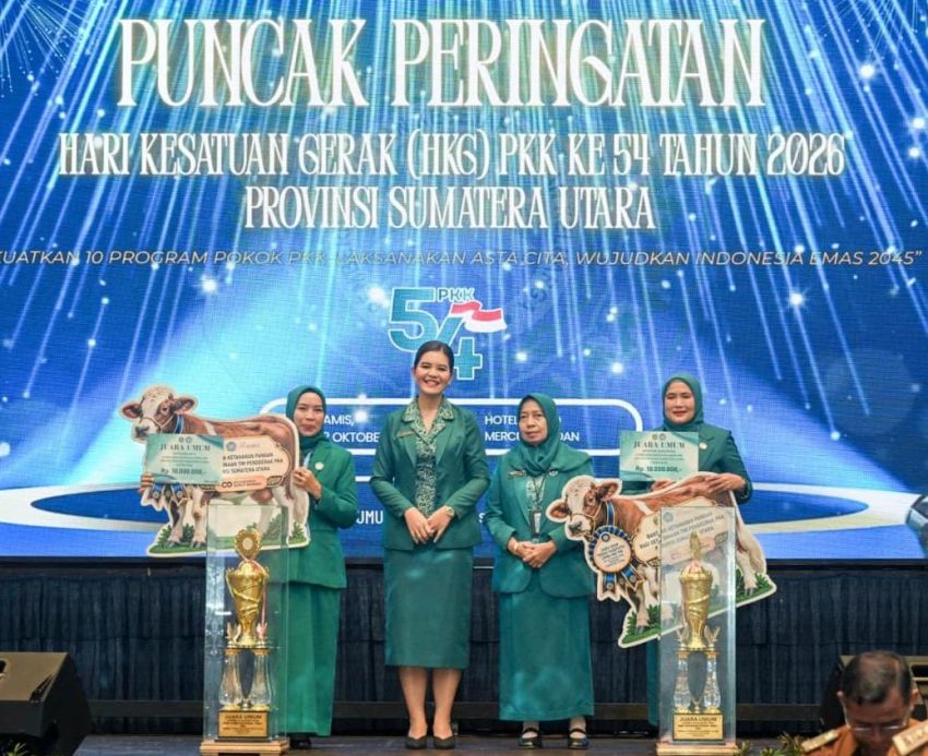 TP PKK Kabupaten Asahan Sabet Gelar Juara Umum Lomba HKG PKK Tingkat Provinsi Sumatera Utara 2026