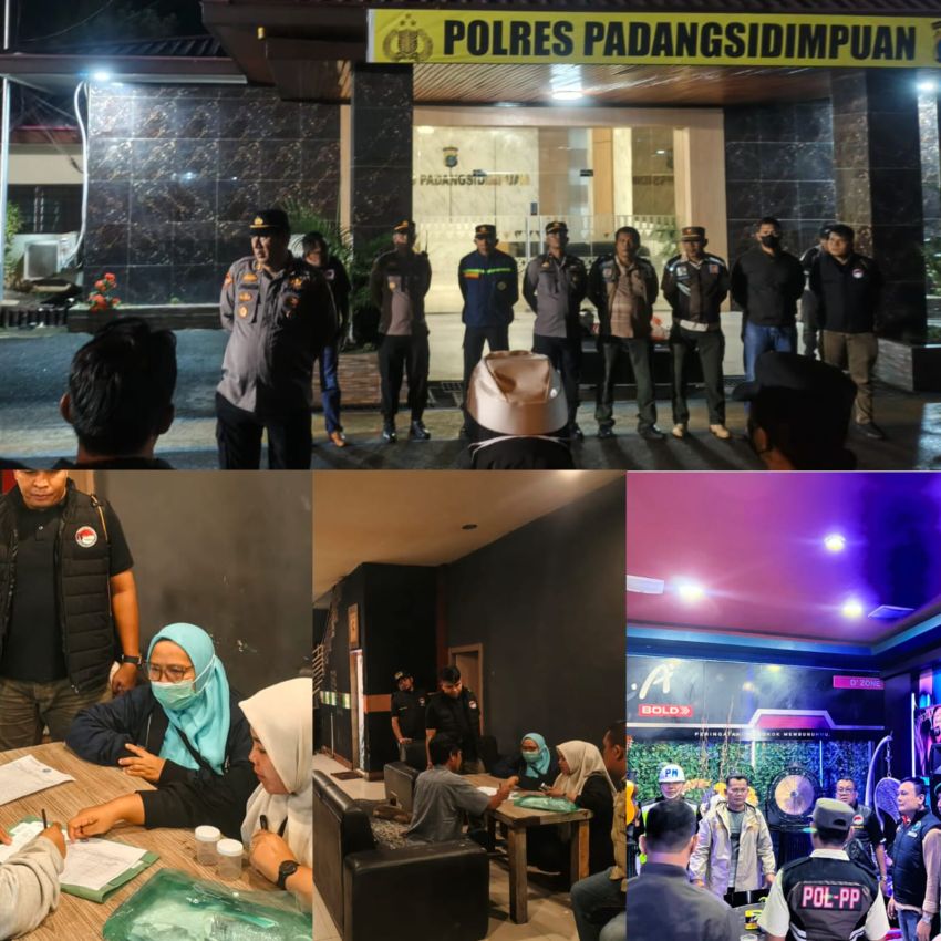Polisi Sisir Cafe dan Karaoke di Padangsidimpuan, Remaja di Bawah Umur Diserahkan ke Satpol PP