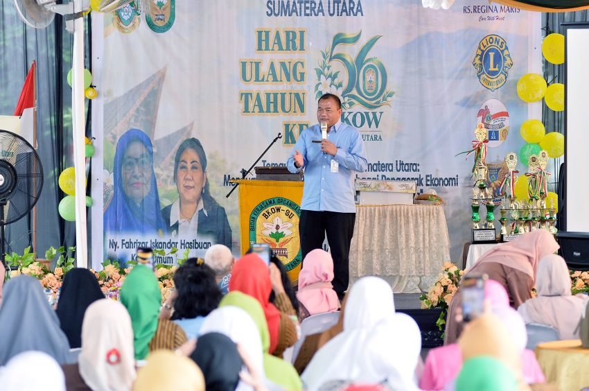 HUT ke-56 BKOW, Pj Sekdaprov Sumut Dorong Perempuan Mandiri dan Jadi Penggerak Ekonomi Keluarga