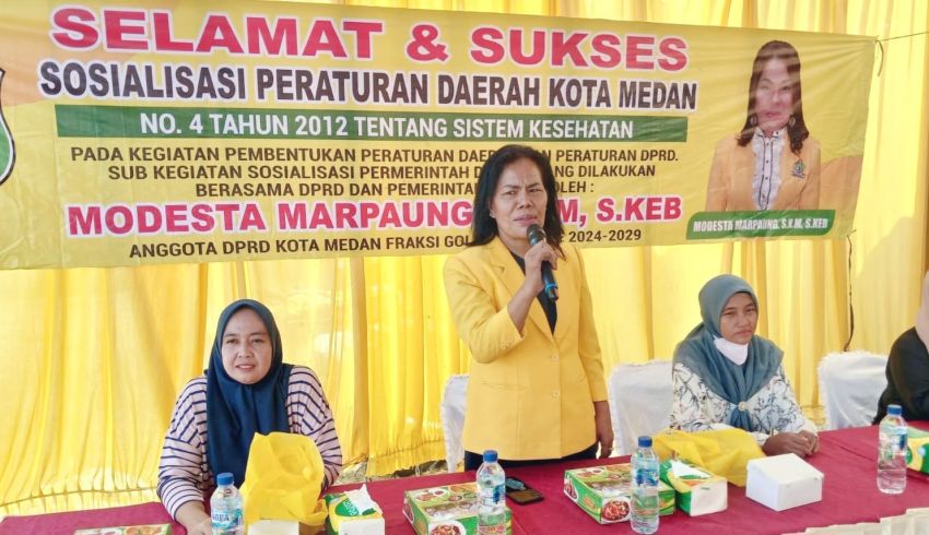 Gelar Sosper Sistem Kesehatan, Modesta Marpaung Komit Dukung Pemko Medan Pelayanan Kesehatan Lebih Baik