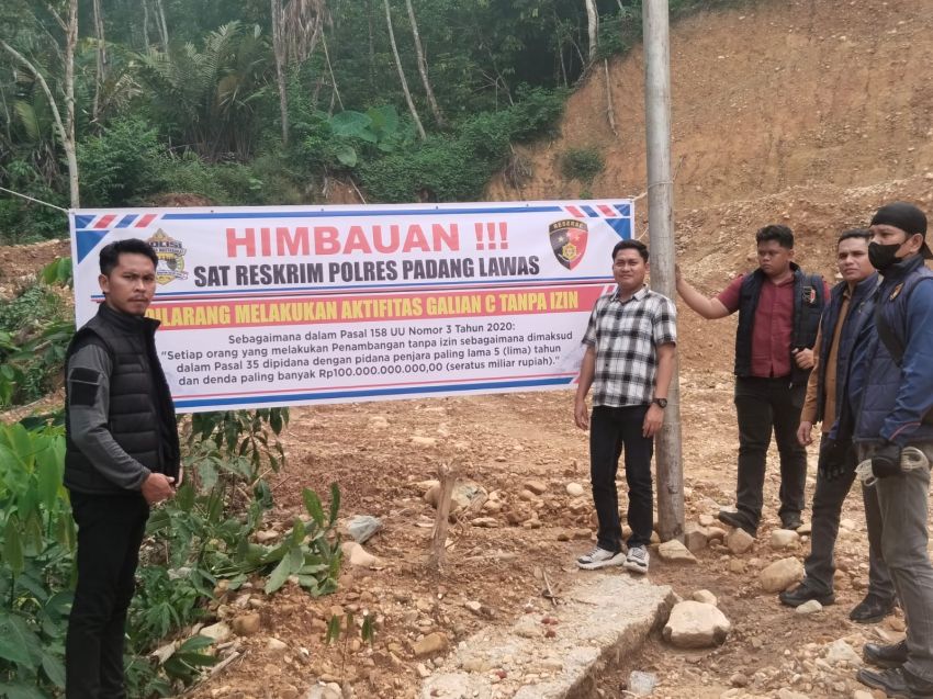 Denda Rp100 Miliar Mengintai! Polres Padang Lawas Peringatkan Pelaku Tambang Ilegal