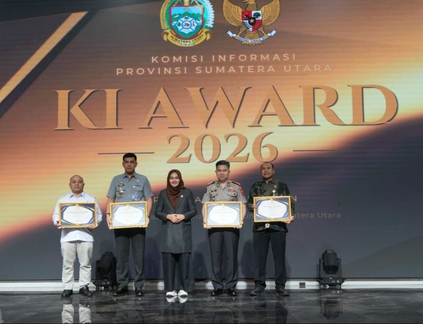 Kapolda Sumut Raih Penghargaan Achievement Person, Polda Sumut Predikat Informatif di KI Award 2026