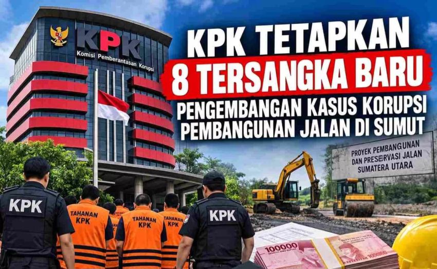 KPK Tetapkan Delapan Tersangka Baru Kasus Korupsi Proyek Jalan Sumut