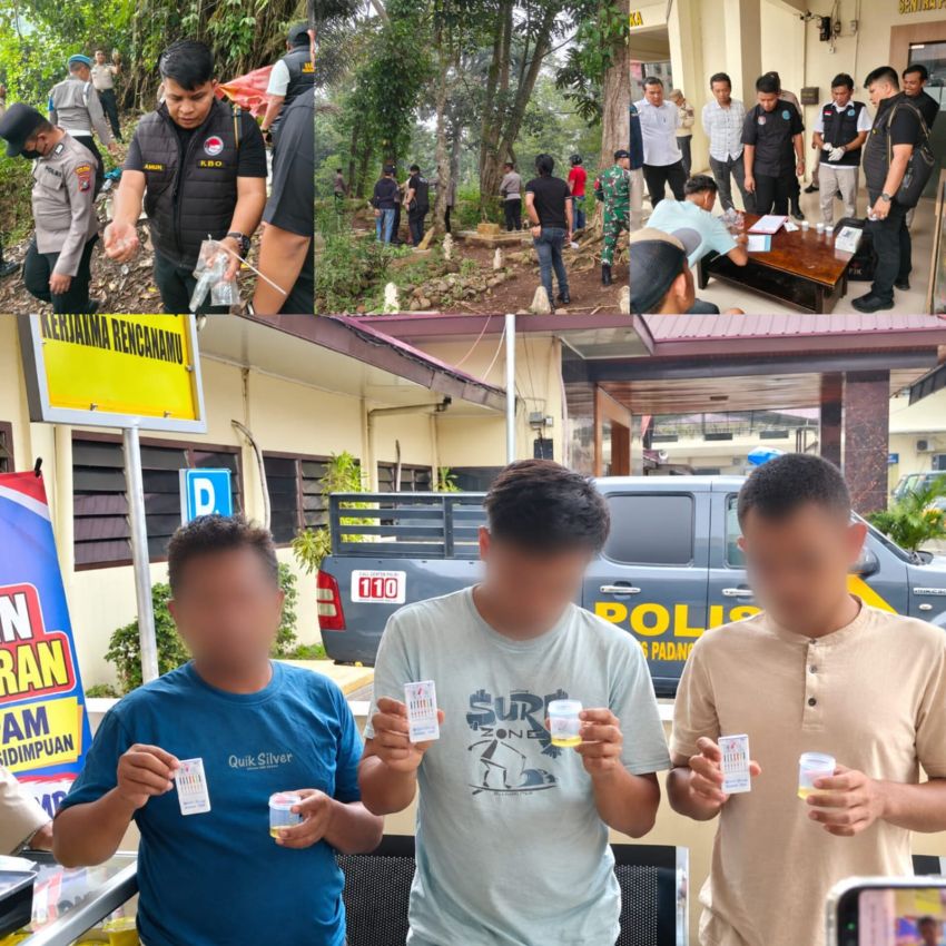 Operasi Sarang Narkoba di Silayang-layang, Tiga Pria Positif Sabu, Polres Padangsidimpuan Tegaskan Tak Ada Ruang bagi Bandar
