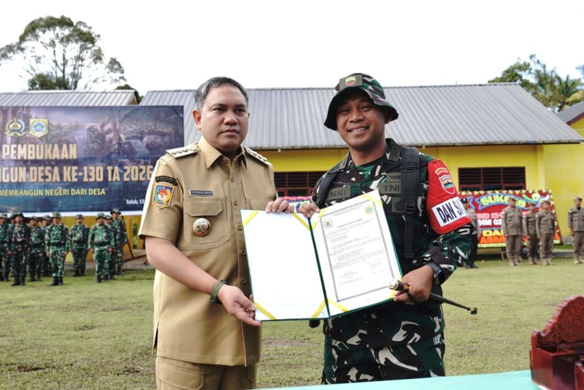 Program TMMD Kabupaten Pakpak Bharat Dipusatkan Jalan Menuju Desa Sbongkaras Kecamatan Salak