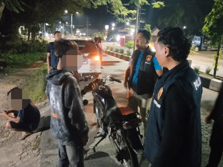 Patroli Malam Polres Palas Sasar Pusat Sibuhuan, Remaja yang Nongkrong Larut Diimbau Pulang