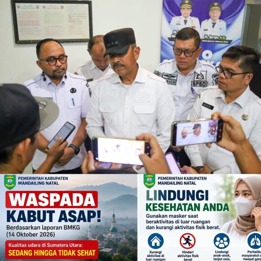 Lindungi Siswa dari Kabut Asap, Bupati Madina Saipullah Nasution Berlakukan Pembelajaran Jarak Jauh