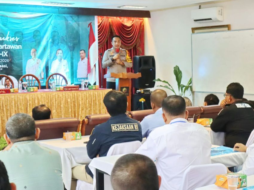 Konferensi IX PWI Tabagsel 2026, Kapolres Padangsidimpuan Dorong Pers Profesional