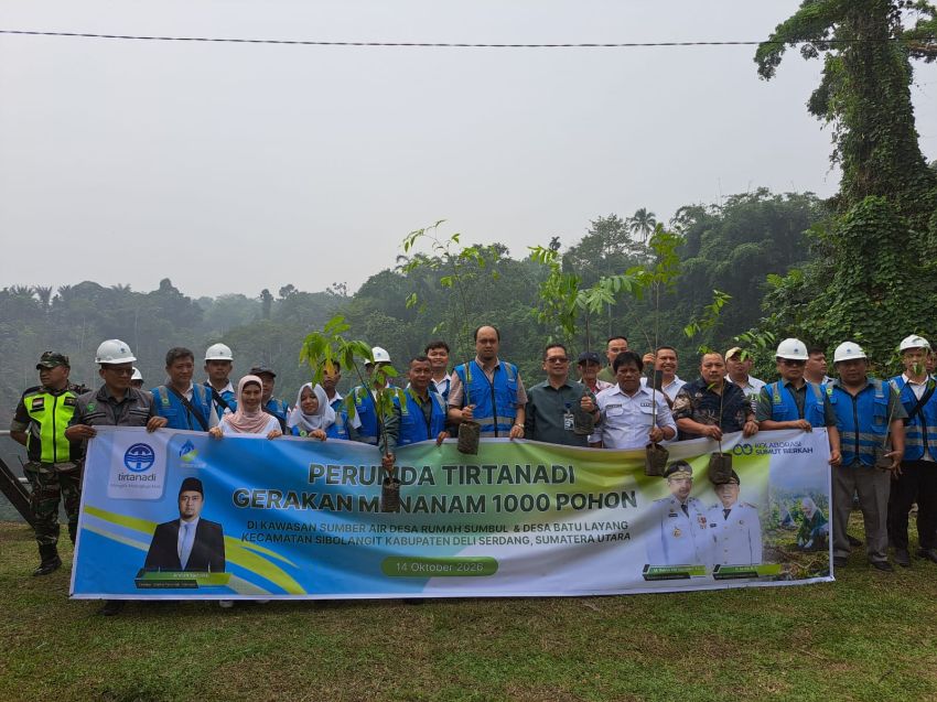 Galakkan Reboisasi, Perumda Tirtanadi Tanam 1.000 Pohon Di Sibolangit