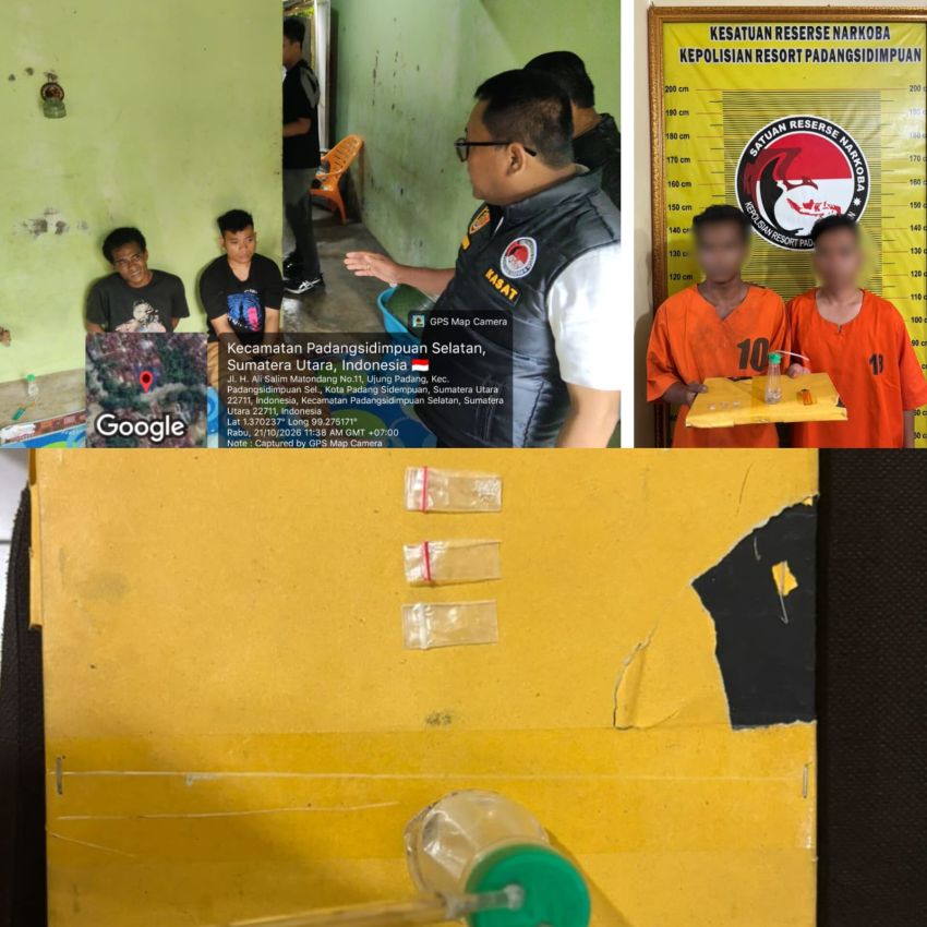 Operasi Sarang Narkoba Polres Padangsidimpuan! Kabur dengan Jebol Dinding Seng, Pria di Padangsidimpuan Akhirnya Ditangkap Polisi