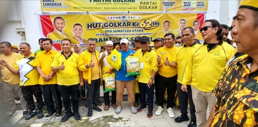 Puncak HUT Golkar ke 62 Tahun, Golkar Sumut Salurkan 2.500 Paket Sembako, Andar Amin: Bentuk Kepedulian kepada Masyarakat