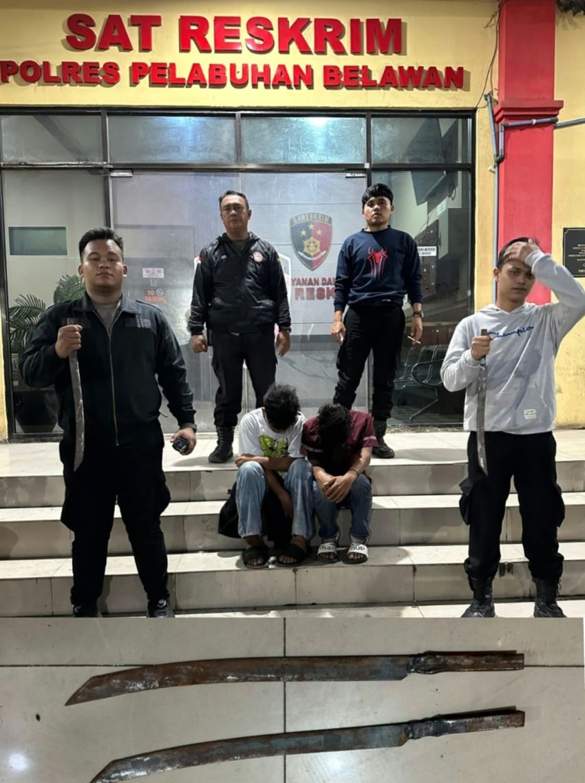 Respon Pengaduan Call Center 110,Tim Macan Amankan Dua Remaja Terkait Tawuran di Maden Lama