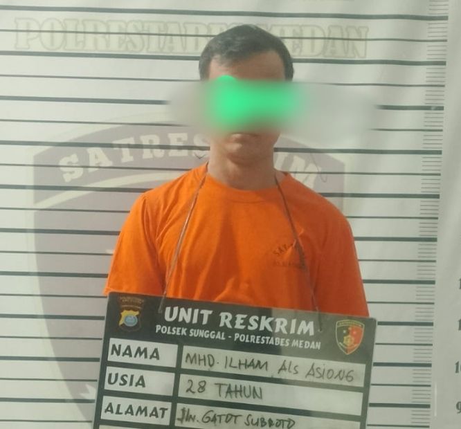 Terekam CCTV Pencuri 5 HP di Ringkus Unit Reskrim Polsek Medan Sunggal