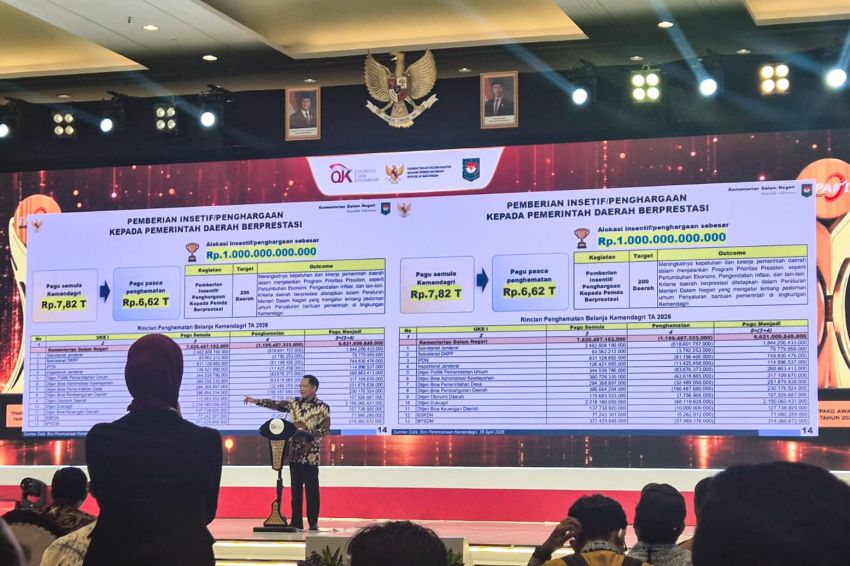 Wali Kota menerima penghargaan Kota Pematangsiantar sebagai Nominasi TPAKD Award Tahun 2026. Penghargaan diserahkan oleh Mandagri di Rakornas TPAKD 20