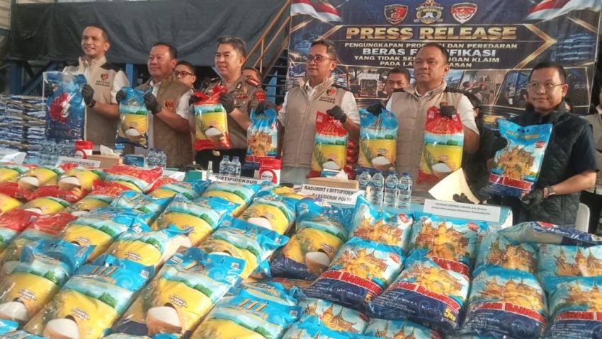Satgas Pangan Polri dan Polda Sumut Temukan Beras Fortifikasi di Pabrik Tembung