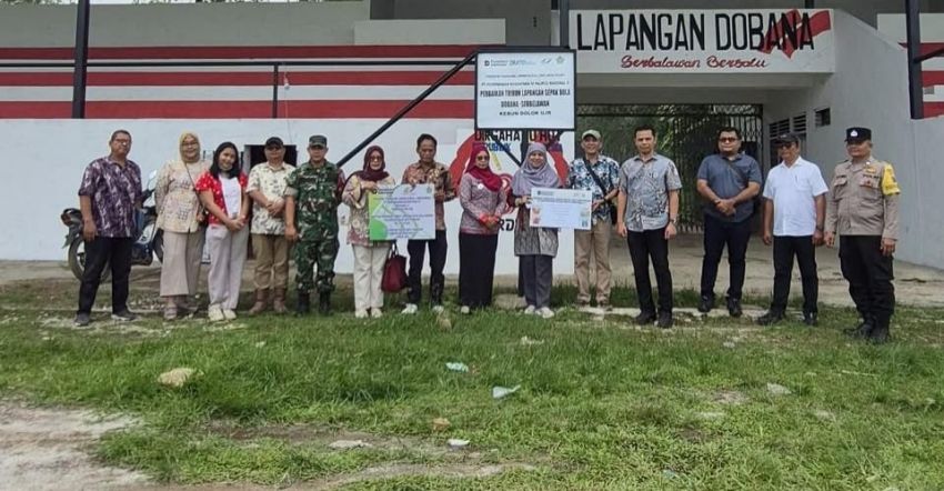 PTPN IV Regional 2 Bantu Renovasi Tribun Lapangan Dobana Serbelawan Senilai Rp345 Juta, Dorong Generasi Muda Hindari Narkoba