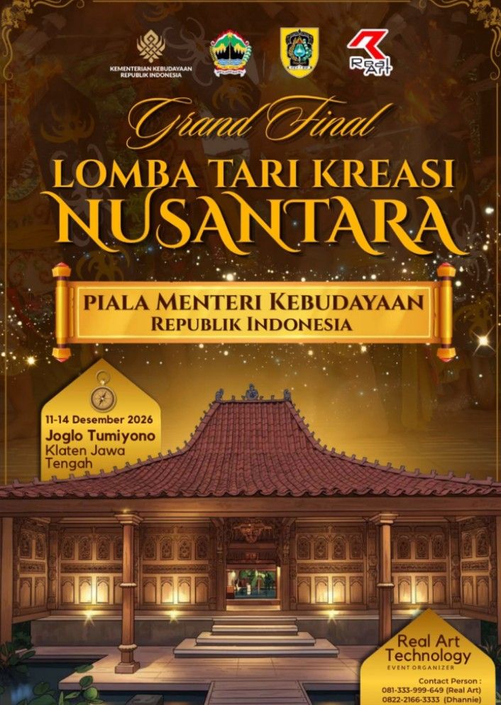 Lomba Tari Kreasi Nusantara Real Art 2026 Siapkan Juara ke Kuala Lumpur