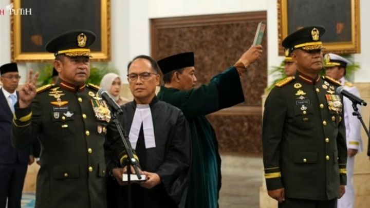 Prabowo Lantik Tandyo Budi Revita Jadi KSAD, Maruli Simanjuntak Wakil Panglima TNI